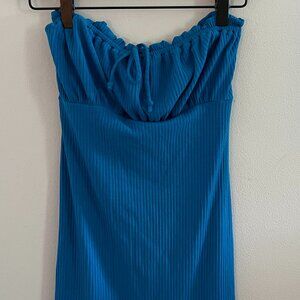 UO Frill Tie-Front Tube Dress